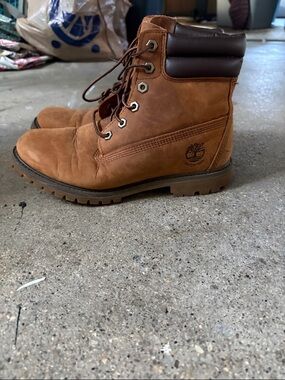 Timberland Wheat Brown Leather Lace-Up Work Boots
